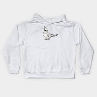 Bird - Cockatiel - Silver Kids Hoodie